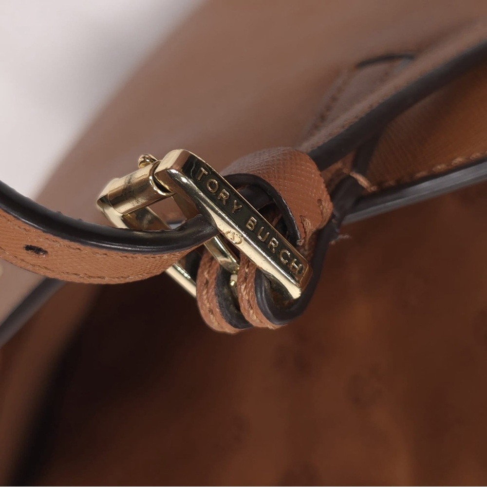 TORY BURCH Brown Leather Large York Buckle Tote‎ - Picture 13 of 15